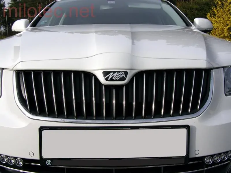 kat.č. 2 454 04 - Horní lišta přední masky, Superb II. Lim. 2008-2013 / Superb II. Combi 2010-2013