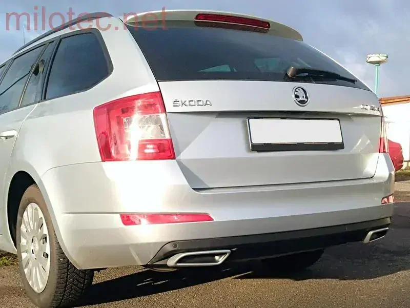 kat.č. 3 688 22 - Dummy - koncovky výfuku, Alu Brush, Škoda Octavia III./ Facelift, r.v.2013/2017