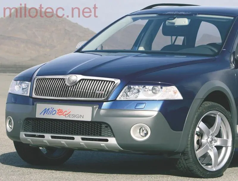 kat.č. 618 15 - Rámečky mlhových světel - stříbrné matné, Octavia II. RS/Scout, 2005-2009