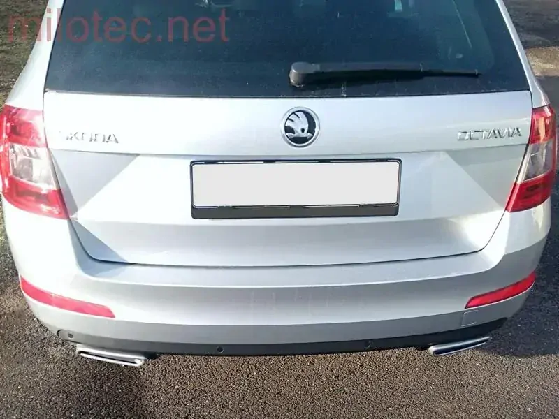 kat.č. 3 688 22 - Dummy - koncovky výfuku, Alu Brush, Škoda Octavia III./ Facelift, r.v.2013/2017